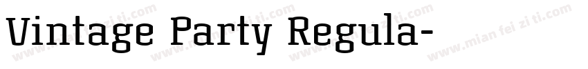 Vintage Party Regula字体转换